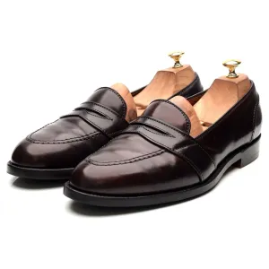 '684' Burgundy Cordovan Leather Loafers UK 10 US 10.5