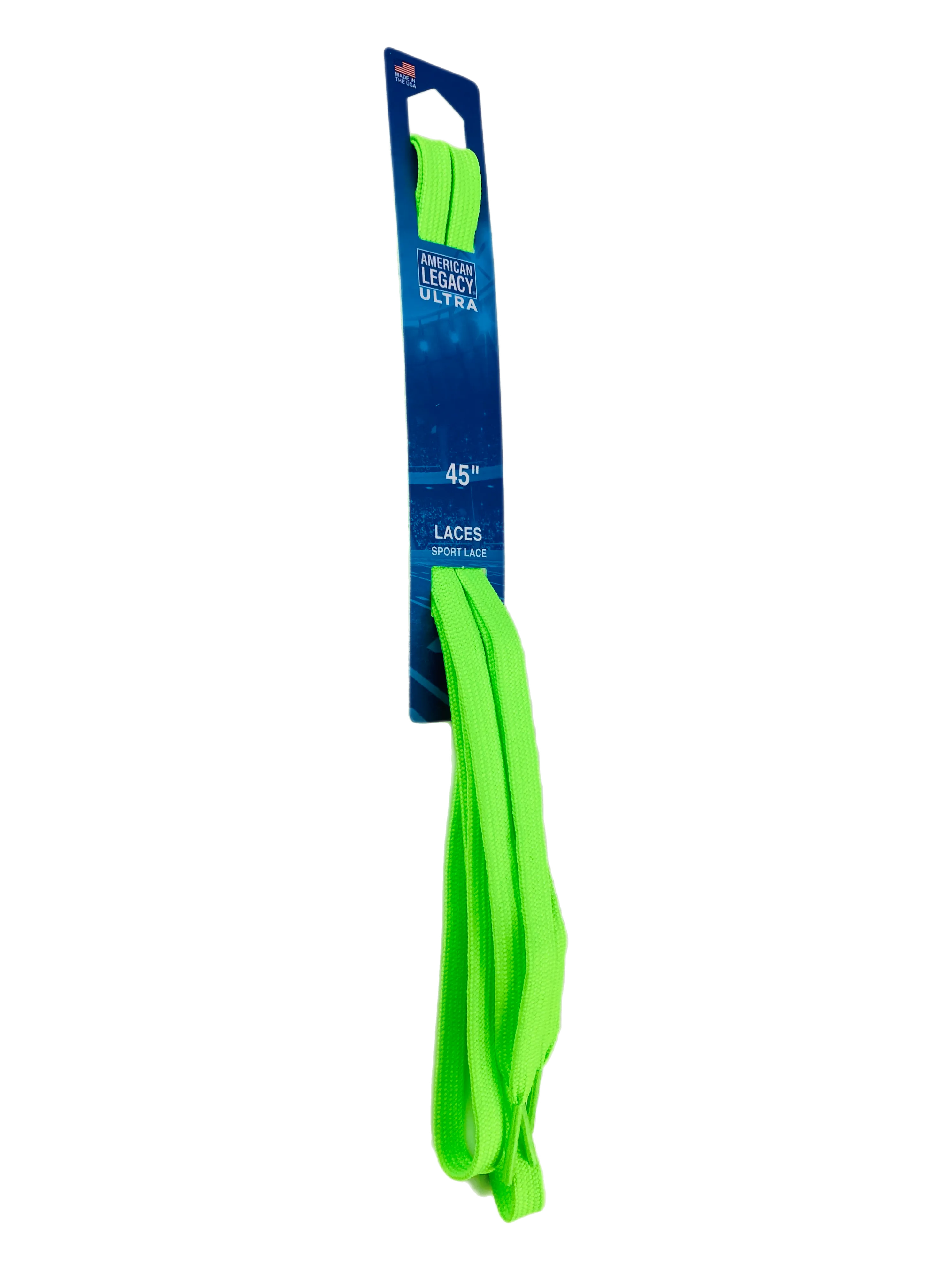 American Legacy ® Ultra Narrow Flat Tubular Laces | Neon Green