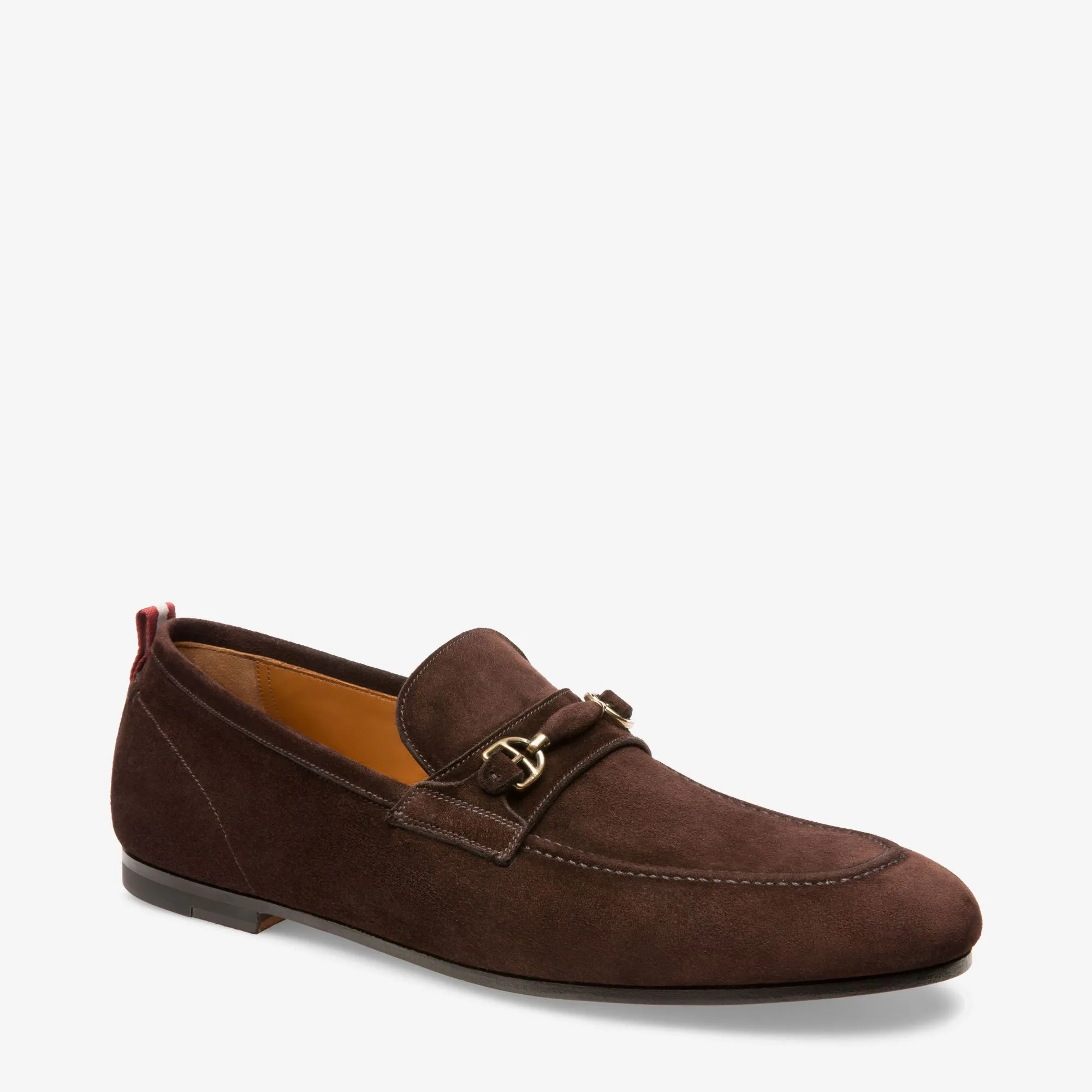 BALLY PLINTOR - CALF SUEDE HORSEBIT LOAFER - COFFEE