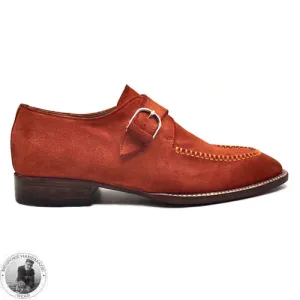 Buy Handmade Pure Suede Single Monk Strap, Dress / Formal Goodyear Welted Shoes