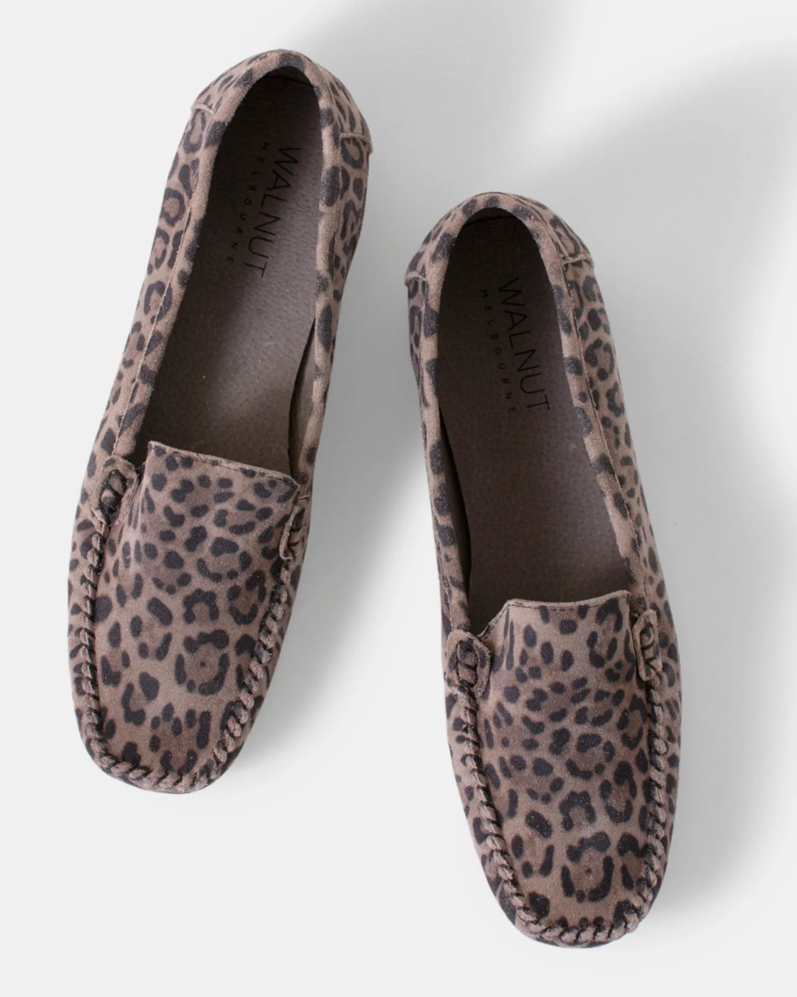 Cigar Suede Loafer - Stone Leopard