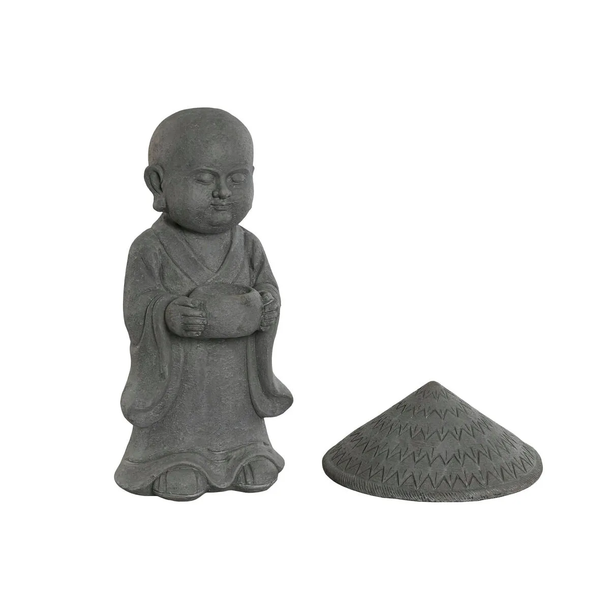 Decorative Figure Home ESPRIT Grey Monk Oriental 30 x 30 x 53 cm