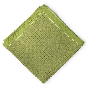 Horsebit: Silk Pocket Square - Dark Green