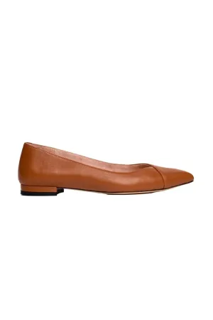 Leather Flat - Courageous Caramel