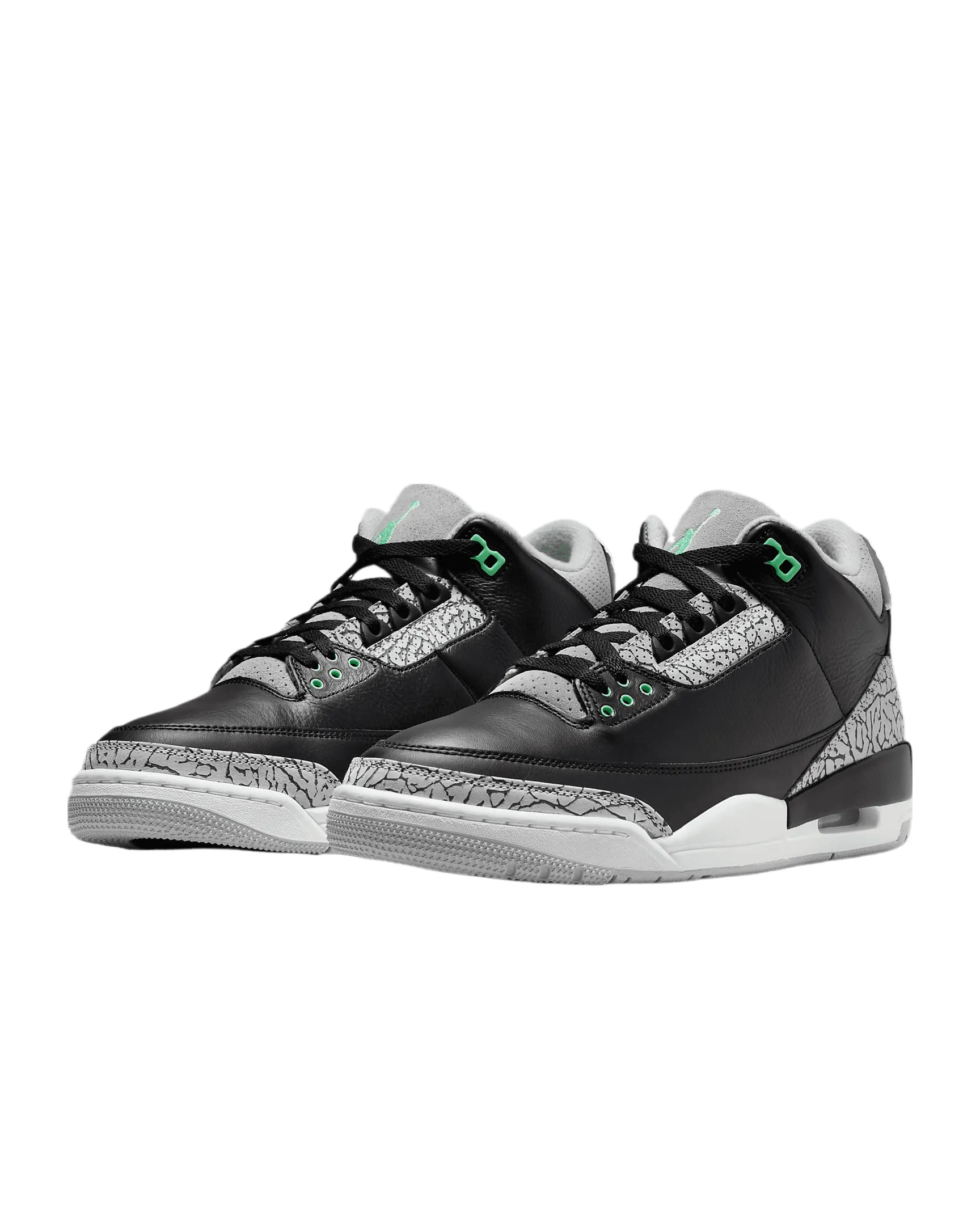 Men's Air Jordan 3 Retro Black/Green Glow-Wolf Grey CT8532-031, Size 11 US