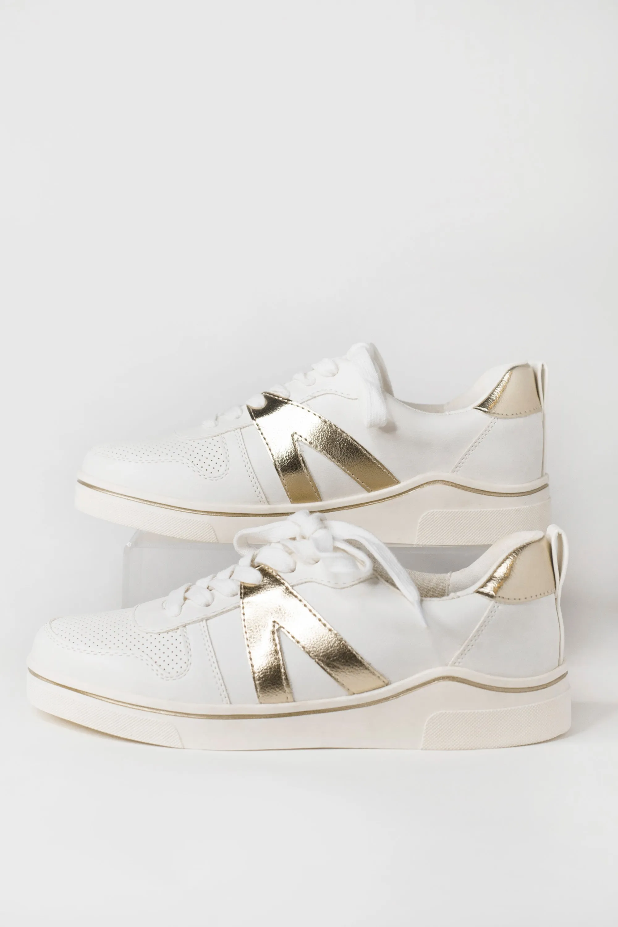 MIA Alta White & Soft Gold Sneaker