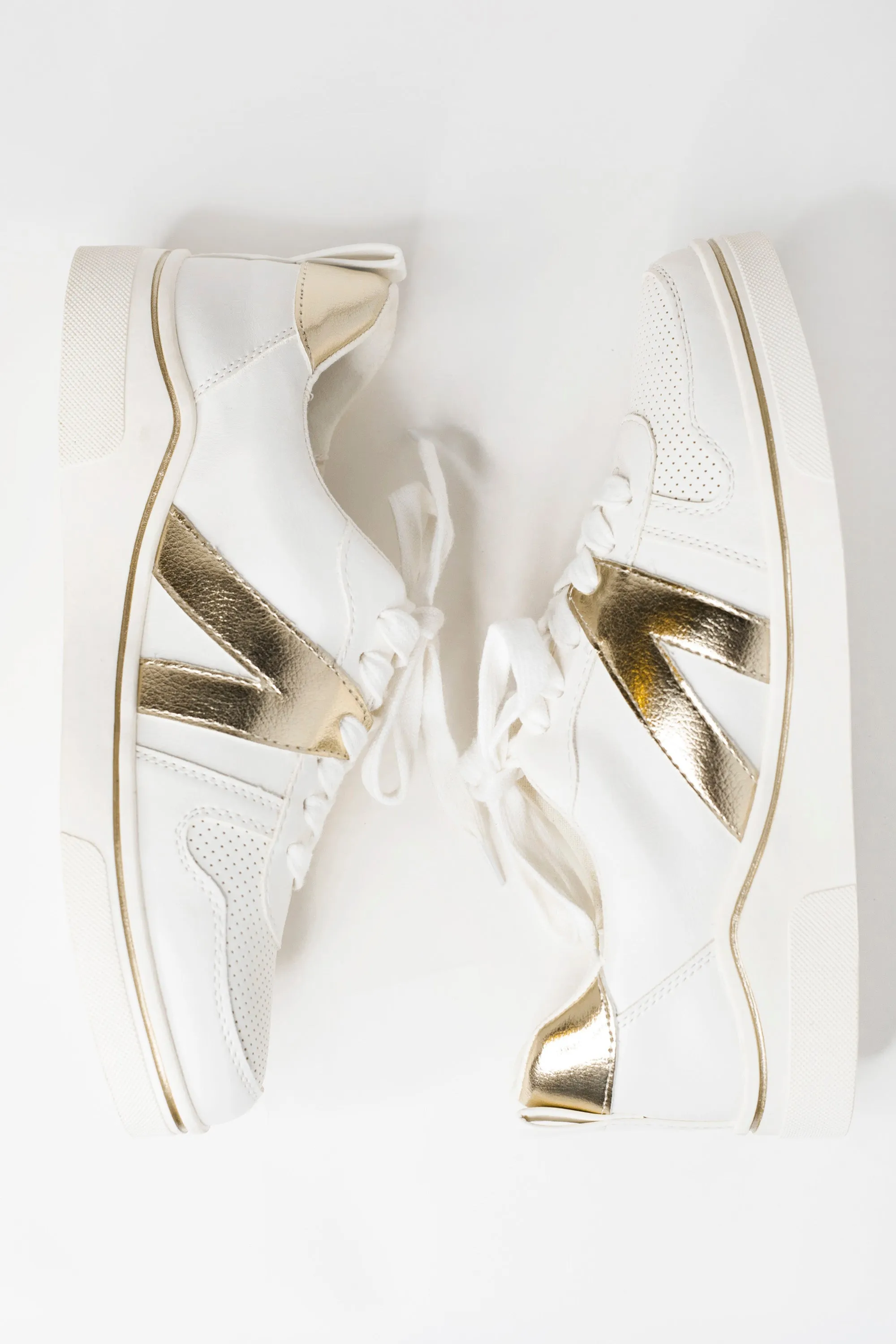 MIA Alta White & Soft Gold Sneaker