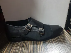 monk Suade plus leather comnination formal shoes