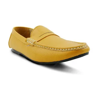 Penny Loafer Wrinkle Soft Leather Mustard Yellow