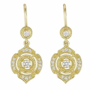 Penny Preville Diamond Shield Drop Earrings