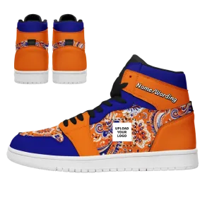 Personalized Stylish Sneakers, Custom Bright High-Top Shoes, Back to School Gift for Children