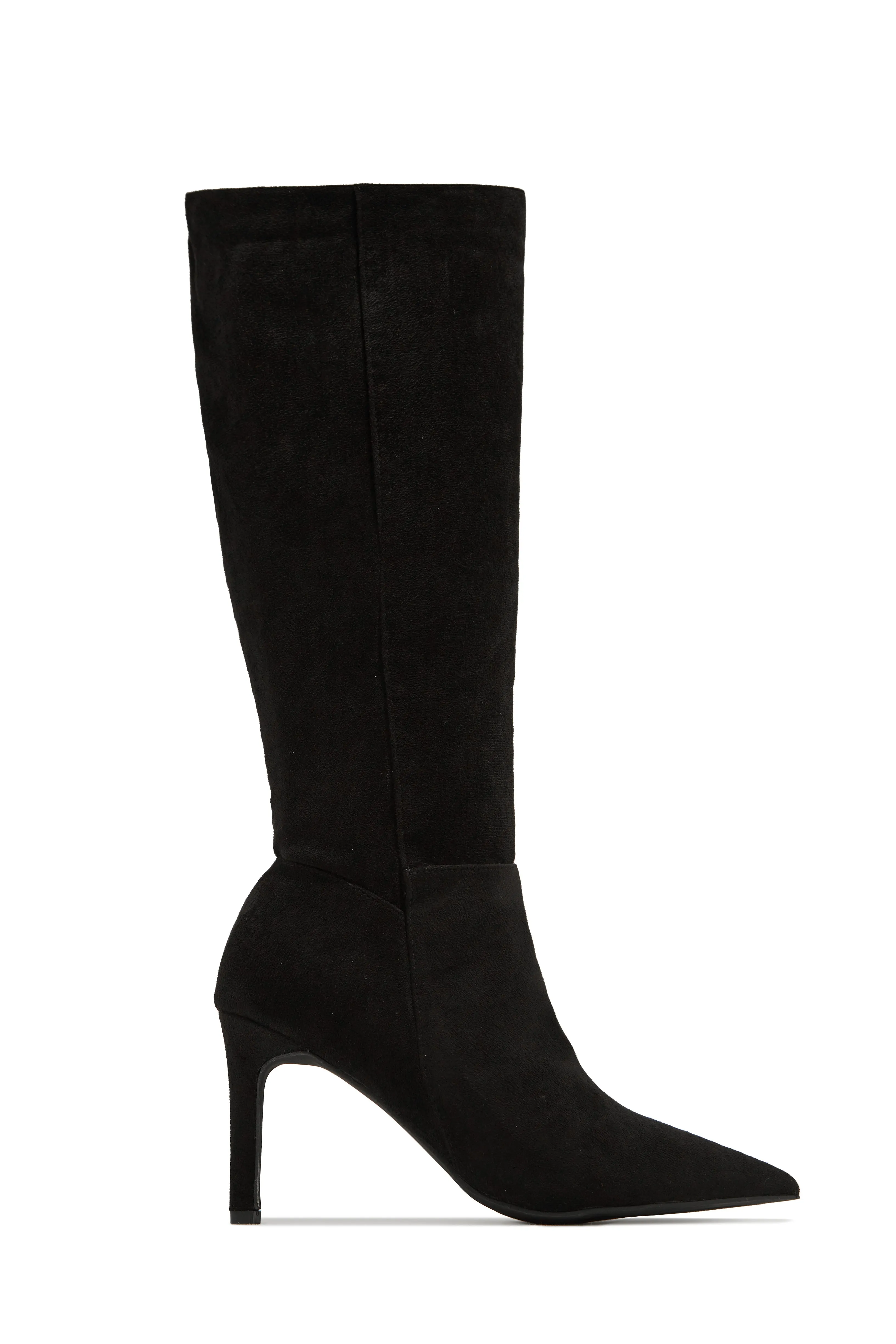 Scarlette Below The Knee Heel Boots - Black