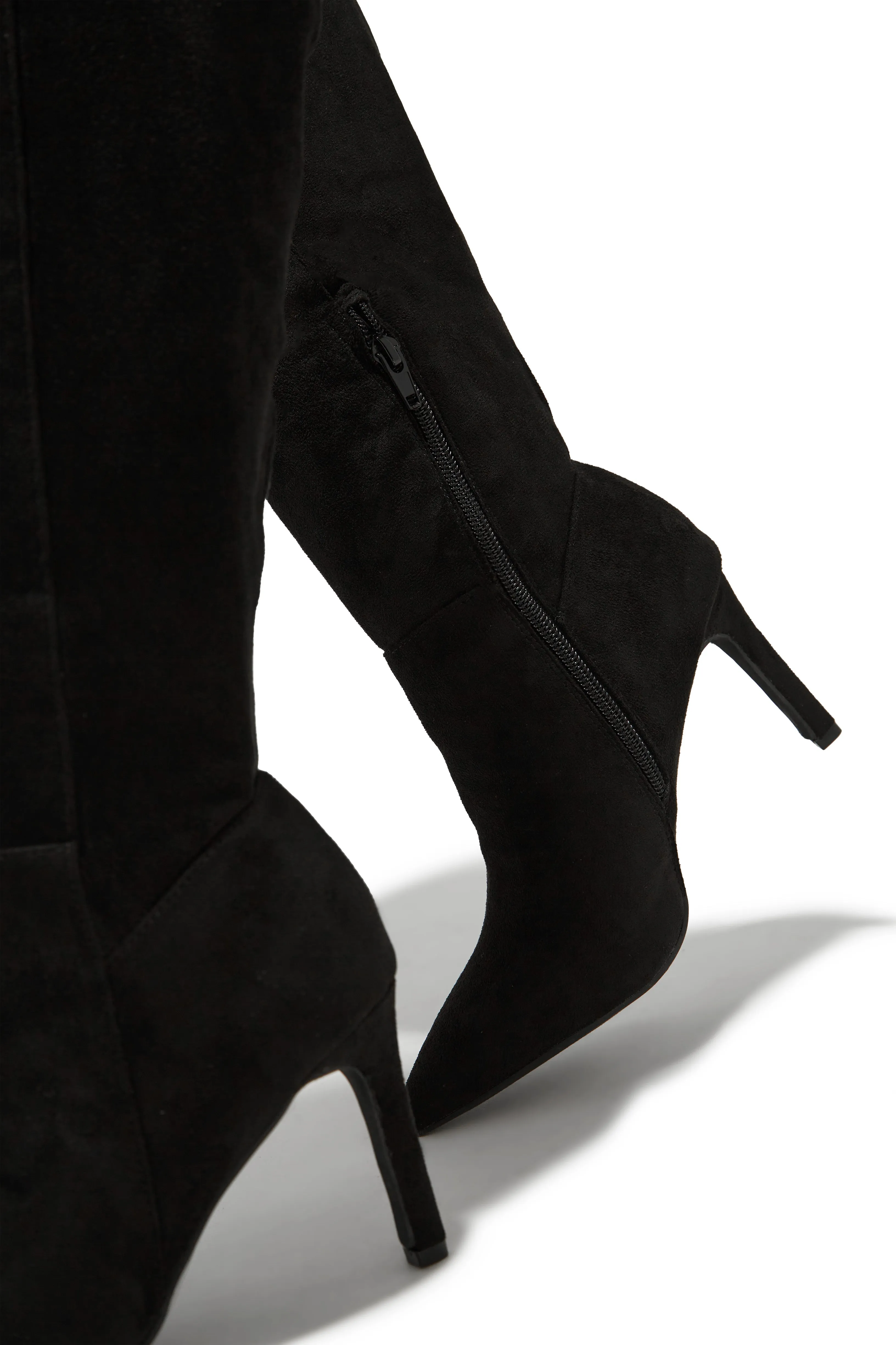 Scarlette Below The Knee Heel Boots - Black