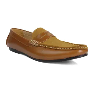 Suede Flip Leather Loafer Pure Beige